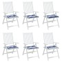 Cojines silla jardín 6 uds tela a rayas azul y blanco 40x40x3cm by vidaXL, Cushions for chairs and sofas - Ref: Foro24-361013...