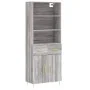 Aparador alto madera contrachapada gris sonoma 69,5x34x180 cm de vidaXL, Aparadores - Ref: Foro24-3200511, Precio: 138,07 €, ...