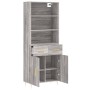 Aparador alto madera contrachapada gris sonoma 69,5x34x180 cm de vidaXL, Aparadores - Ref: Foro24-3200511, Precio: 140,35 €, ...