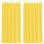 Cortinas de gasa con trabillas 2 uds amarillo 140x245 cm