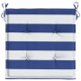 Cojines silla jardín 6 uds tela a rayas azul y blanco 40x40x3cm by vidaXL, Cushions for chairs and sofas - Ref: Foro24-361013...