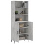 Aparador alto madera contrachapada gris hormigón 69,5x34x180 cm by vidaXL, Sideboards - Ref: Foro24-3189257, Price: 128,22 €,...