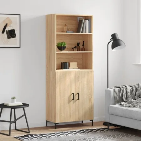 Aparador alto madera contrachapada color roble 69,5x34x180 cm de vidaXL, Aparadores - Ref: Foro24-3189256, Precio: 153,04 €, ...