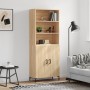 Aparador alto madera contrachapada color roble 69,5x34x180 cm de vidaXL, Aparadores - Ref: Foro24-3189256, Precio: 158,29 €, ...