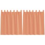 Cortinas de gasa con trabillas 2 uds terracota 140x140 cmq