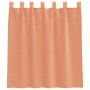 Cortinas de gasa con trabillas 2 uds terracota 140x140 cmq