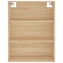 Aparador alto madera contrachapada color roble 69,5x34x180 cm de vidaXL, Aparadores - Ref: Foro24-3189256, Precio: 158,29 €, ...