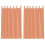 Cortinas de gasa con trabillas 2 uds terracota 140x175 cm