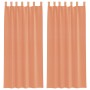 Cortinas de gasa con trabillas 2 uds terracota 140x225 cm