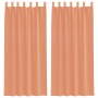 Cortinas de gasa con trabillas 2 uds terracota 140x245 cm