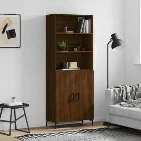 Aparador alto madera contrachapada marrón roble 69,5x34x180 cm von vidaXL, Sideboards - Ref: Foro24-3189260, Preis: 137,29 €,...