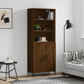 Aparador alto madera contrachapada marrón roble 69,5x34x180 cm von vidaXL, Sideboards - Ref: Foro24-3189260, Preis: 141,24 €,...