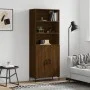 Aparador alto madera contrachapada marrón roble 69,5x34x180 cm by vidaXL, Sideboards - Ref: Foro24-3189260, Price: 137,29 €, ...