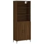 Aparador alto madera contrachapada marrón roble 69,5x34x180 cm by vidaXL, Sideboards - Ref: Foro24-3189260, Price: 137,29 €, ...