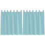 Cortinas de gasa con trabillas 2 uds turquesa 140x140 cm