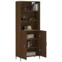 Aparador alto madera contrachapada marrón roble 69,5x34x180 cm by vidaXL, Sideboards - Ref: Foro24-3189260, Price: 137,29 €, ...