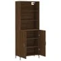 Aparador alto madera contrachapada marrón roble 69,5x34x180 cm by vidaXL, Sideboards - Ref: Foro24-3189260, Price: 137,29 €, ...