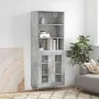 Aparador alto madera contrachapada gris hormigón 69,5x34x180 cm de vidaXL, Aparadores - Ref: Foro24-3189305, Precio: 135,92 €...