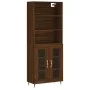 Aparador alto madera contrachapada marrón roble 69,5x34x180 cm de vidaXL, Aparadores - Ref: Foro24-3189300, Precio: 135,44 €,...