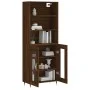 Aparador alto madera contrachapada marrón roble 69,5x34x180 cm de vidaXL, Aparadores - Ref: Foro24-3189300, Precio: 135,44 €,...