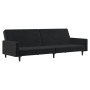 Sofá cama de 2 plazas terciopelo negro
