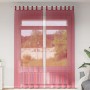 Cortinas de gasa con trabillas 2 uds rojo vino 140x260 cm