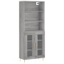 Hohes Sideboard aus sonomagrauem Sperrholz, 69,5 x 34 x 180 cm von vidaXL, Sideboards - Ref: Foro24-3189307, Preis: 141,38 €,...