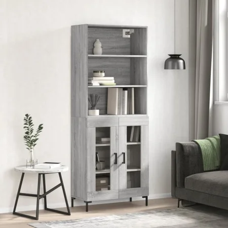 Hohes Sideboard aus sonomagrauem Sperrholz, 69,5 x 34 x 180 cm von vidaXL, Sideboards - Ref: Foro24-3189323, Preis: 137,65 €,...