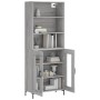 High sideboard sonoma gray plywood 69.5x34x180 cm by vidaXL, Sideboards - Ref: Foro24-3189323, Price: 148,02 €, Discount: %