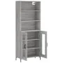 Aparador alto madera contrachapada gris sonoma 69,5x34x180 cm de vidaXL, Aparadores - Ref: Foro24-3189323, Precio: 138,41 €, ...