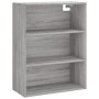 High sideboard sonoma gray plywood 69.5x34x180 cm by vidaXL, Sideboards - Ref: Foro24-3189323, Price: 148,02 €, Discount: %