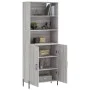 Aparador alto madera contrachapada gris sonoma 69,5x34x180 cm de vidaXL, Aparadores - Ref: Foro24-3189267, Precio: 137,08 €, ...