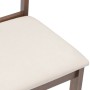 Sillas de comedor con cojines 2 uds madera maciza marrón caucho