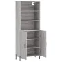 Aparador alto madera contrachapada gris sonoma 69,5x34x180 cm de vidaXL, Aparadores - Ref: Foro24-3189267, Precio: 137,08 €, ...