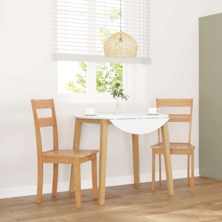 Sillas de comedor 2 uds madera maciza natural caucho