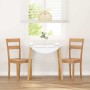 Sillas de comedor 2 uds madera maciza natural caucho