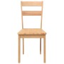 Sillas de comedor 2 uds madera maciza natural caucho