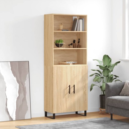 Hohes Sideboard aus eichenfarbenem Sperrholz, 69,5 x 34 x 180 cm von vidaXL, Sideboards - Ref: Foro24-3189280, Preis: 164,10 ...