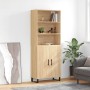 Hohes Sideboard aus eichenfarbenem Sperrholz, 69,5 x 34 x 180 cm von vidaXL, Sideboards - Ref: Foro24-3189280, Preis: 164,10 ...