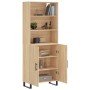 Hohes Sideboard aus eichenfarbenem Sperrholz, 69,5 x 34 x 180 cm von vidaXL, Sideboards - Ref: Foro24-3189280, Preis: 164,10 ...