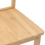 Sillas de comedor 2 uds madera maciza natural caucho