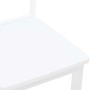Sillas de comedor 2 unidades madera maciza de caucho blanco