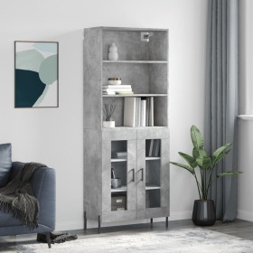 Hohes Sideboard Sperrholz grauer Beton 69,5x34x180 cm von vidaXL, Sideboards - Ref: Foro24-3189329, Preis: 145,62 €, Rabatt: %