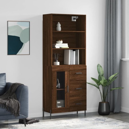 Aparador alto madera contrachapada marrón roble 69,5x34x180 cm von vidaXL, Sideboards - Ref: Foro24-3189524, Preis: 174,13 €,...