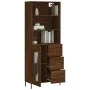 Aparador alto madera contrachapada marrón roble 69,5x34x180 cm by vidaXL, Sideboards - Ref: Foro24-3189524, Price: 162,65 €, ...