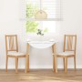 Sillas de comedor con cojines 2uds madera maciza natural caucho