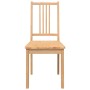 Sillas de comedor 2 uds madera maciza natural caucho