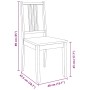 Sillas de comedor 2 uds madera maciza natural caucho