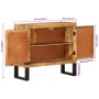 Aparador de madera maciza de mango y metal 80x30x71 cm by vidaXL, Sideboards - Ref: Foro24-355842, Price: 217,59 €, Discount: %