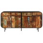 Sideboard made of recycled solid wood and metal 140x35x70 cm by vidaXL, Sideboards - Ref: Foro24-355845, Price: 394,80 €, Dis...